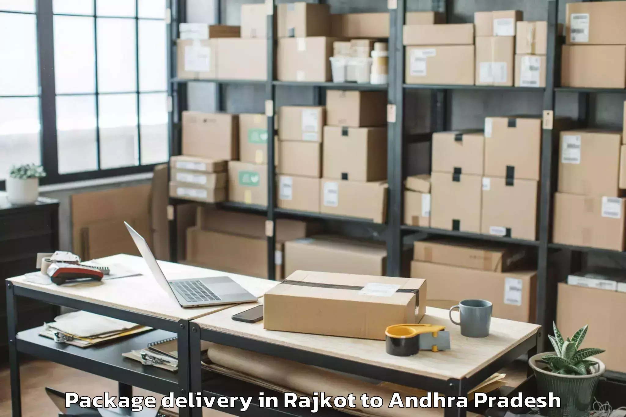 Reliable Rajkot to Peddapappur Package Delivery